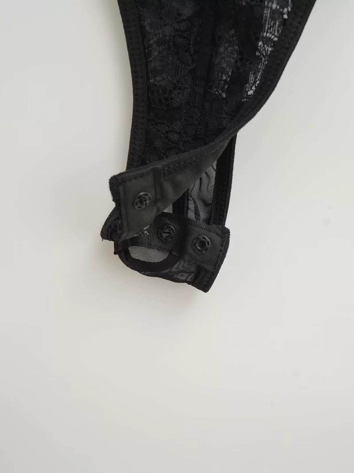 LACE TRIM SATIN BODYSUIT