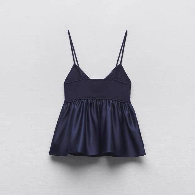 SATIN BABYDOLL CAMI TOP
