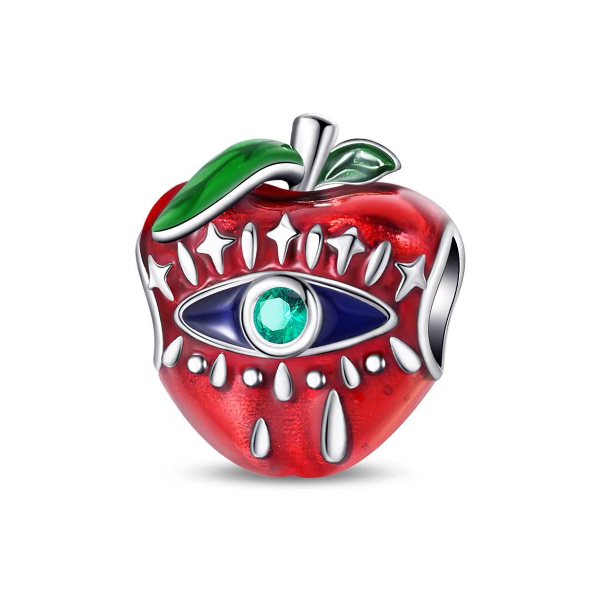 Evil Eye Red Apple Bead Charm