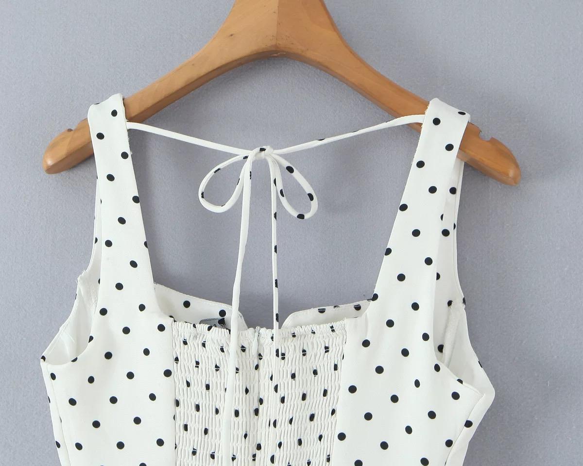 POLKA DOT HALTER DRESS