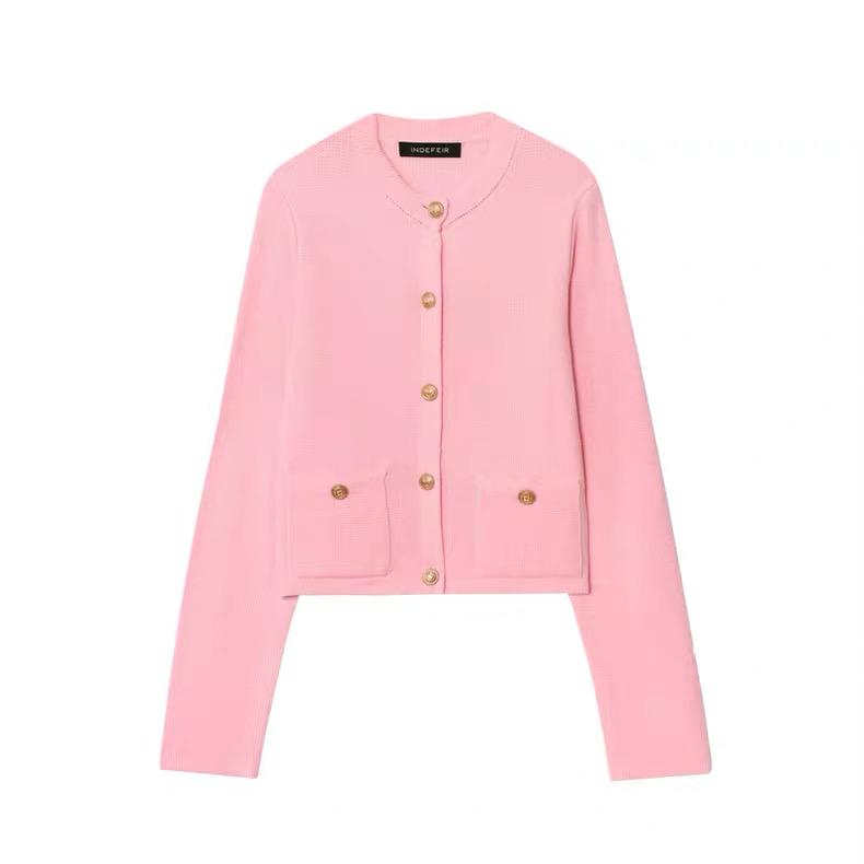 PEARL BUTTON KNIT CARDIGAN