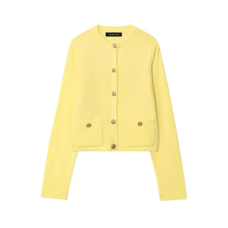 PEARL BUTTON KNIT CARDIGAN