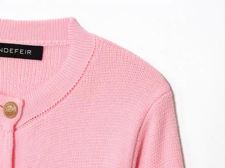 PEARL BUTTON KNIT CARDIGAN