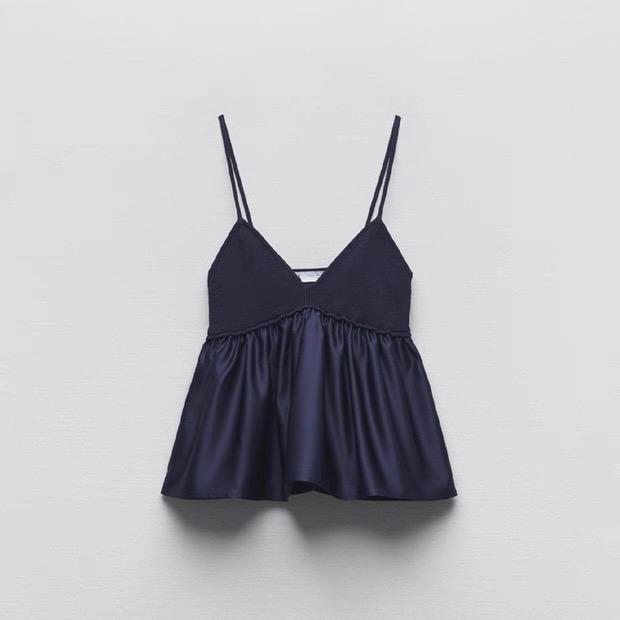 SATIN BABYDOLL CAMI TOP