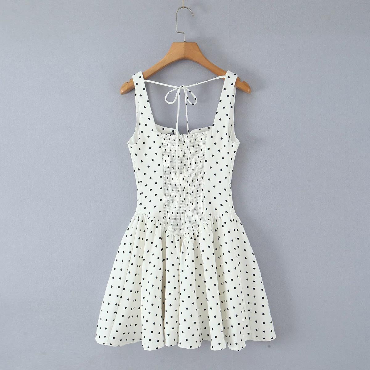POLKA DOT HALTER DRESS