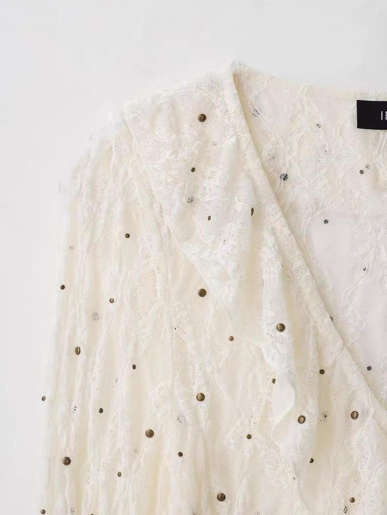 Sheer Embellished Cardigan