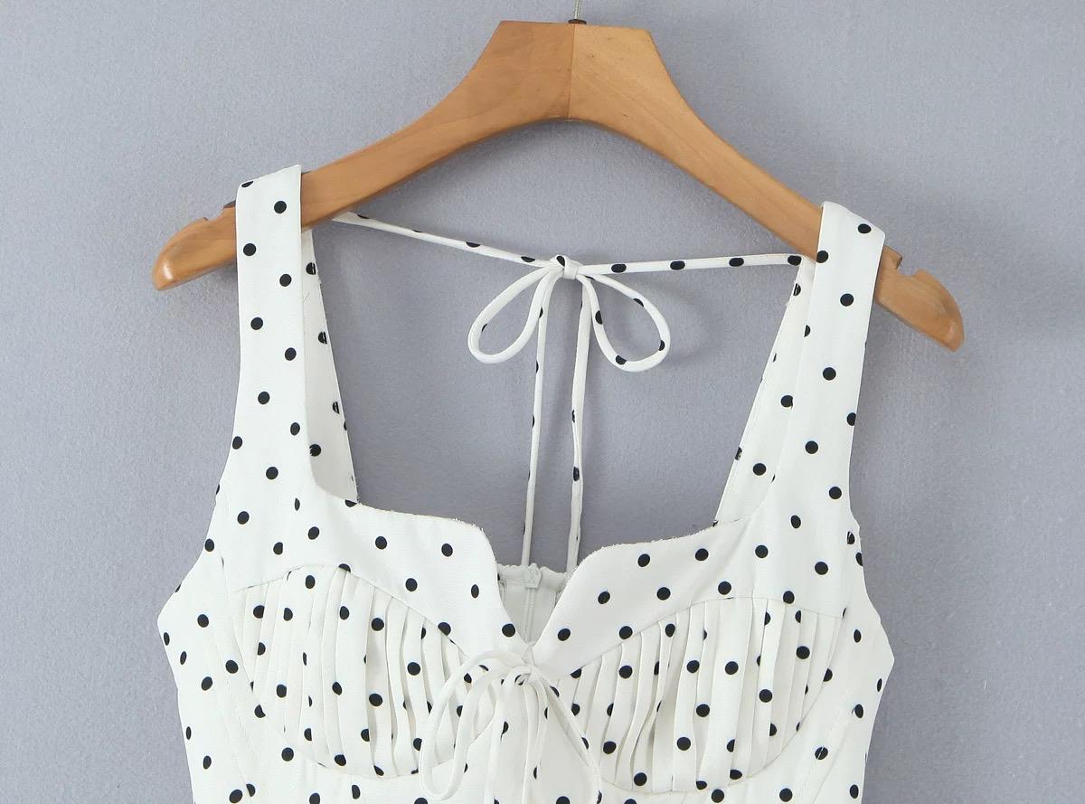 POLKA DOT HALTER DRESS