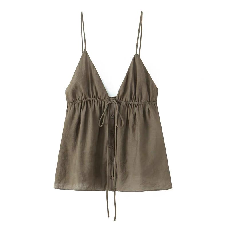 TIE-FRONT BABYDOLL CAMI