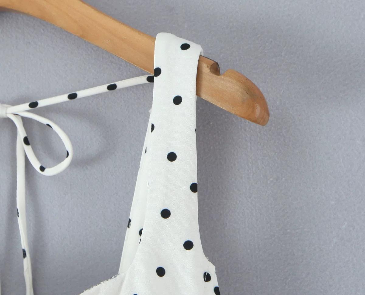 POLKA DOT HALTER DRESS