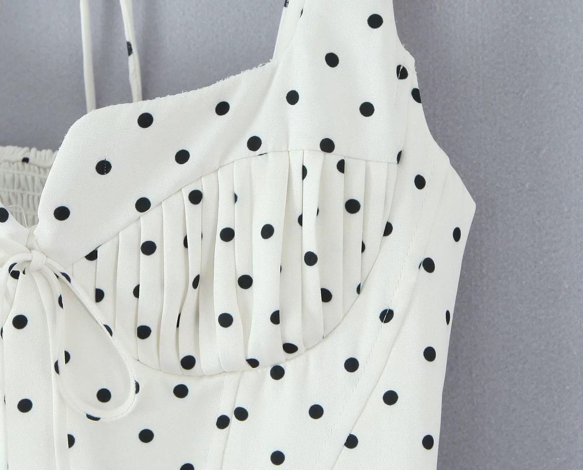POLKA DOT HALTER DRESS