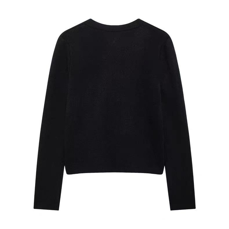 PEARL BUTTON KNIT CARDIGAN