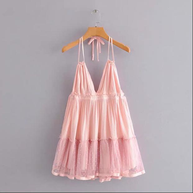 TIERED RUFFLE MINI DRESS