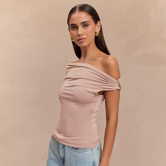 DRAPED OFF-SHOULDER TOP