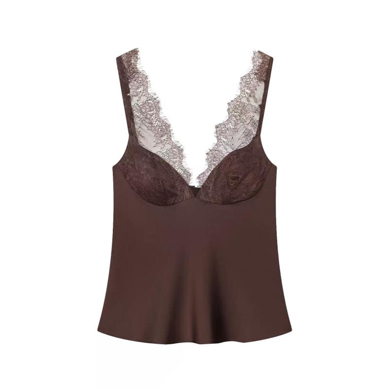 LACE TRIM PEPLUM CAMI