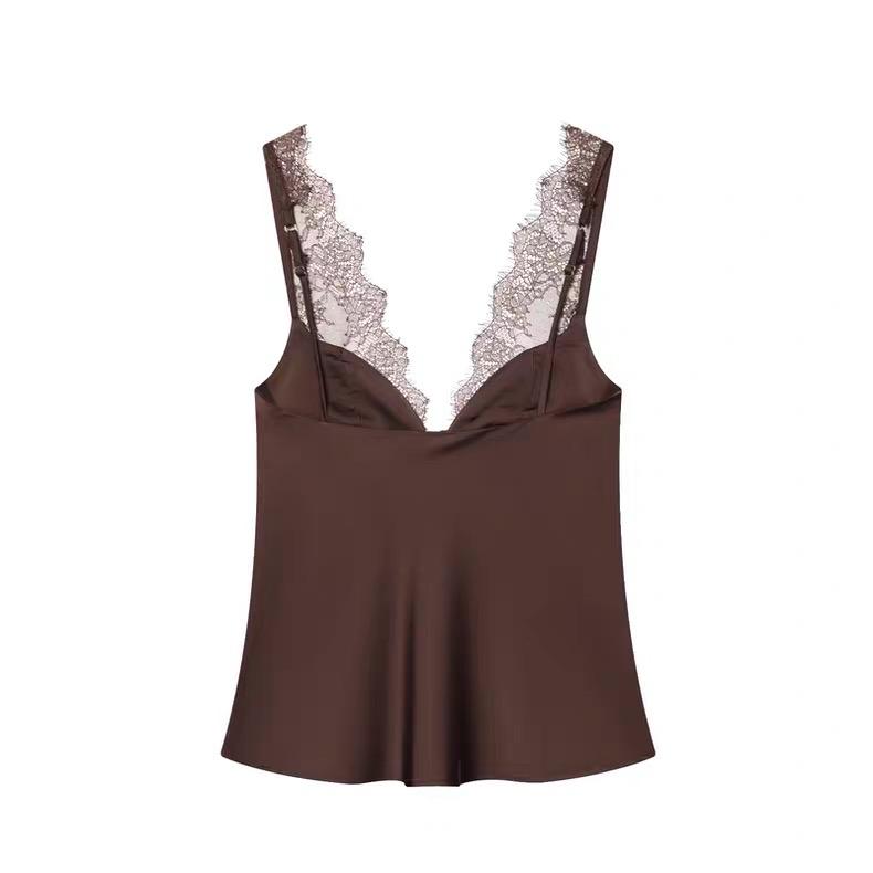 LACE TRIM PEPLUM CAMI