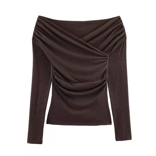 RUCHED OFF-SHOULDER TOP