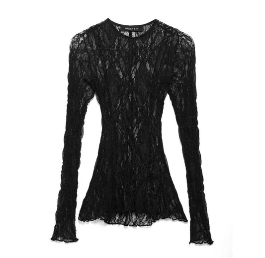 FLORAL LACE LONG SLEEVE TOP