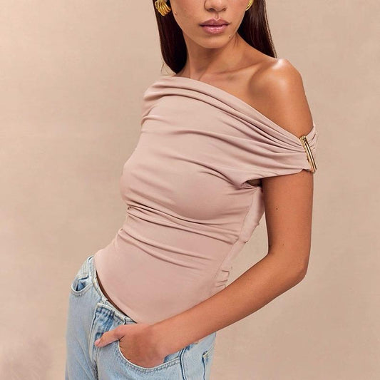 DRAPED OFF-SHOULDER TOP