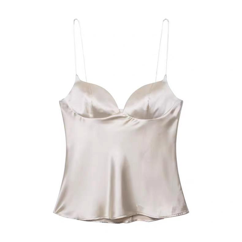 SATIN BUSTIER CAMI TOP