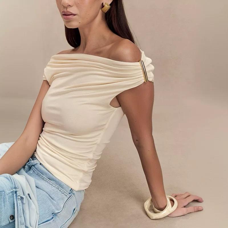 DRAPED OFF-SHOULDER TOP