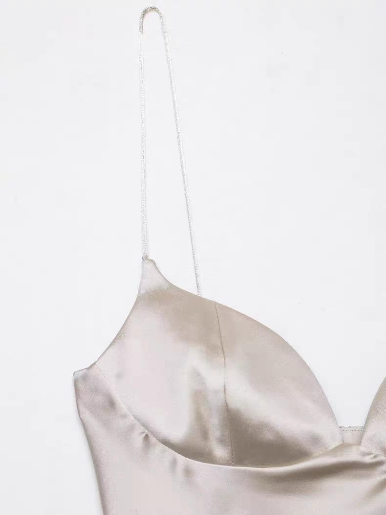 SATIN BUSTIER CAMI TOP