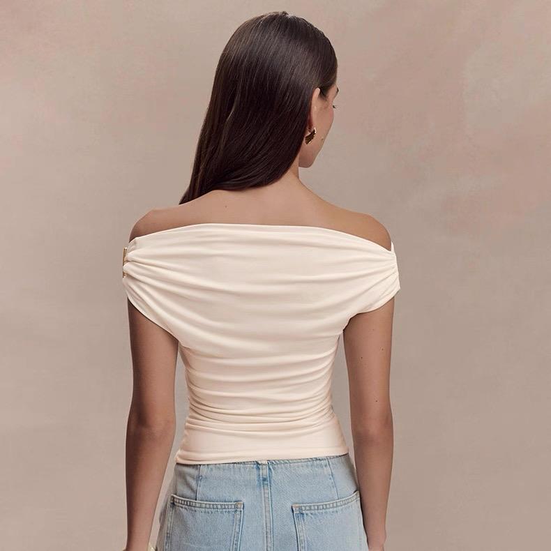 DRAPED OFF-SHOULDER TOP