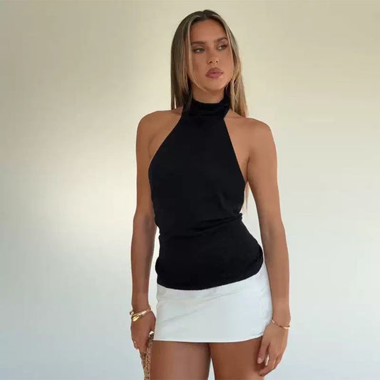 BACKLESS HALTERNECK TOP