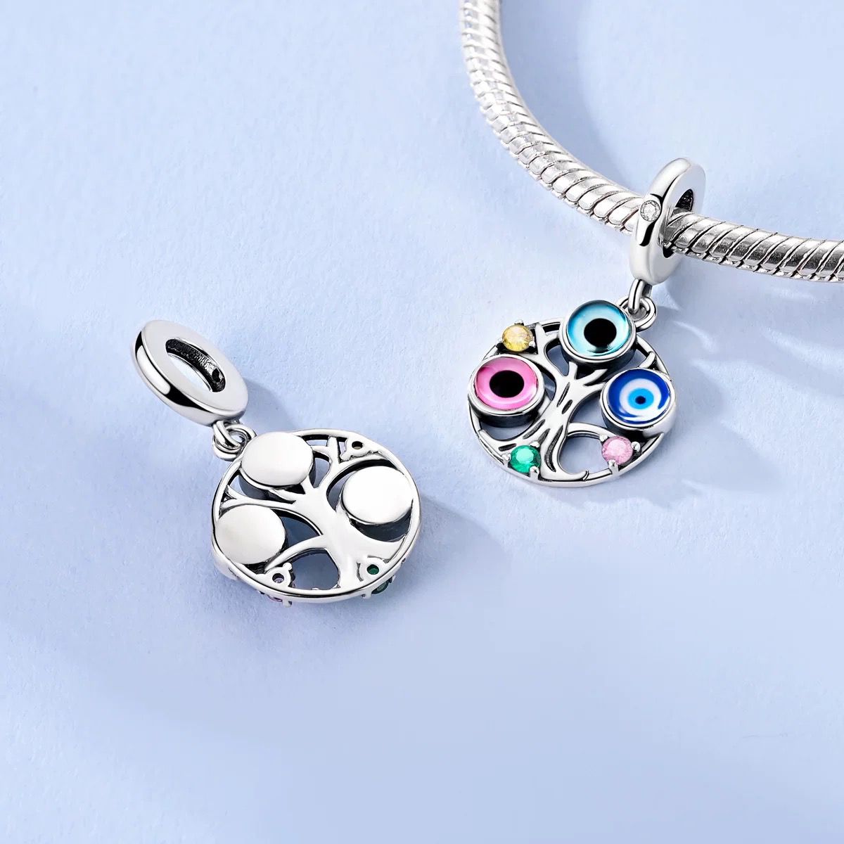 Evil Eye Tree of Life Dangle Charm