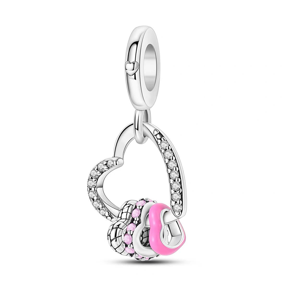 Heart & Butterfly Snake Dangle Charm