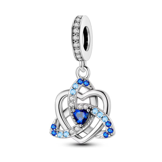 Celtic Trinity Heart Knot Dangle Charm