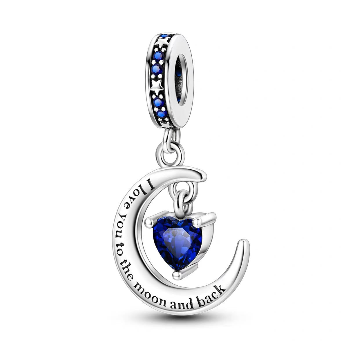 I Love You to the Moon and Back Dangle Charm