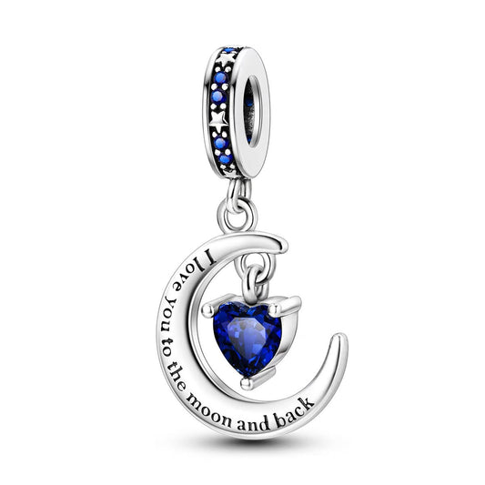 I Love You to the Moon and Back Dangle Charm