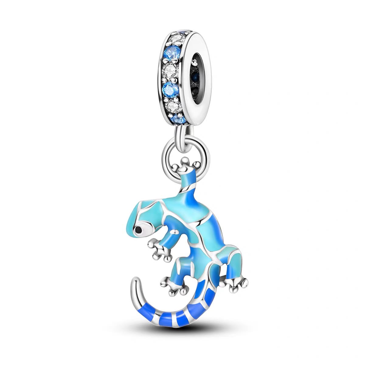 Blue Gecko Dangle Charm