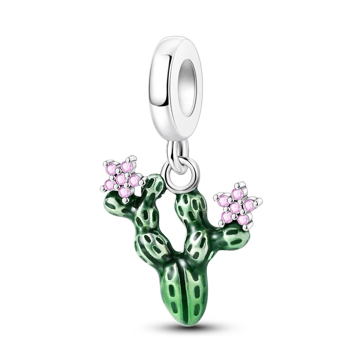 Blooming Cactus Dangle Charm