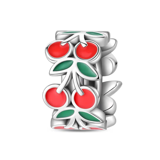 Red Cherry Spacer Bead Charm