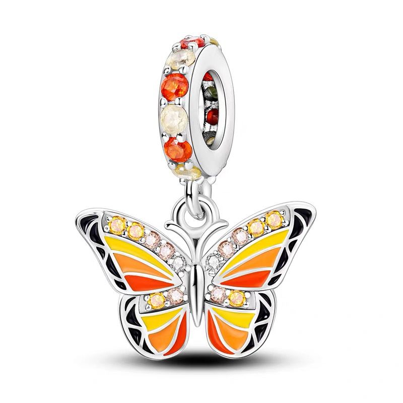 Monarch Sunset Butterfly Dangle Charm