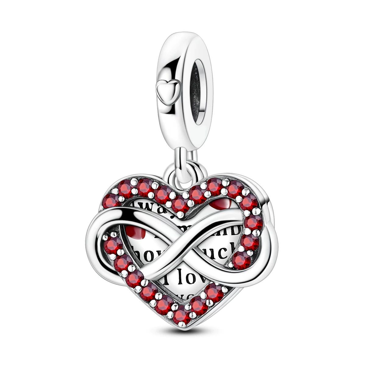 Infinity Love Heart Dangle Charm