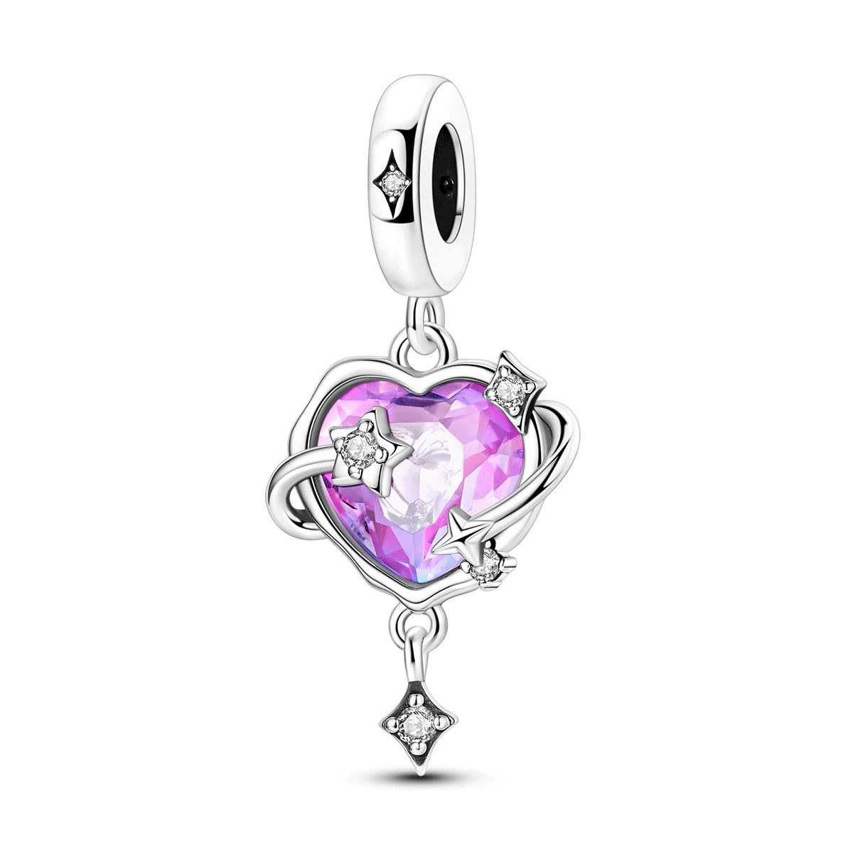 Galactic Heart & Star Dangle Charm