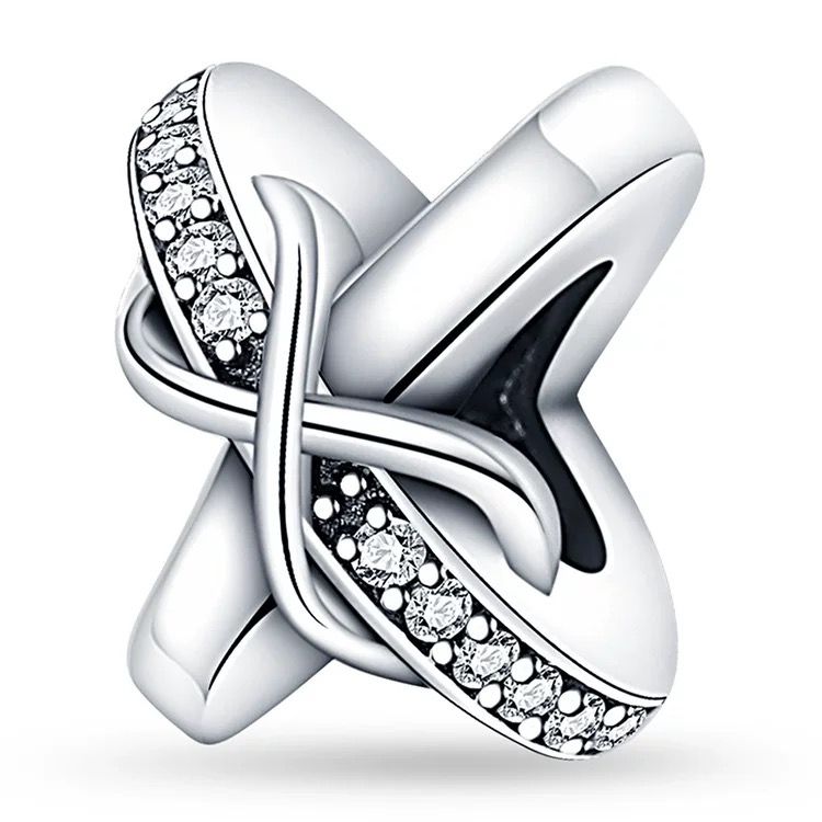 Infinity Cross CZ Bead Charm