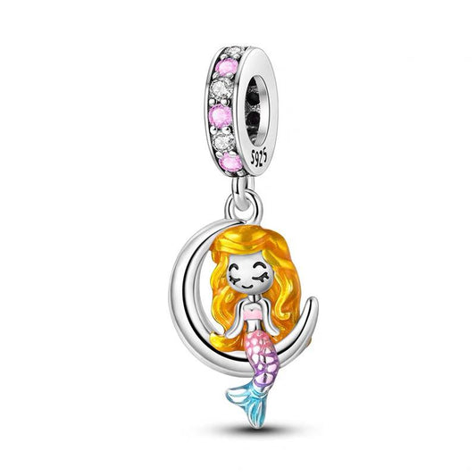 Mermaid on the Moon Dangle Charm
