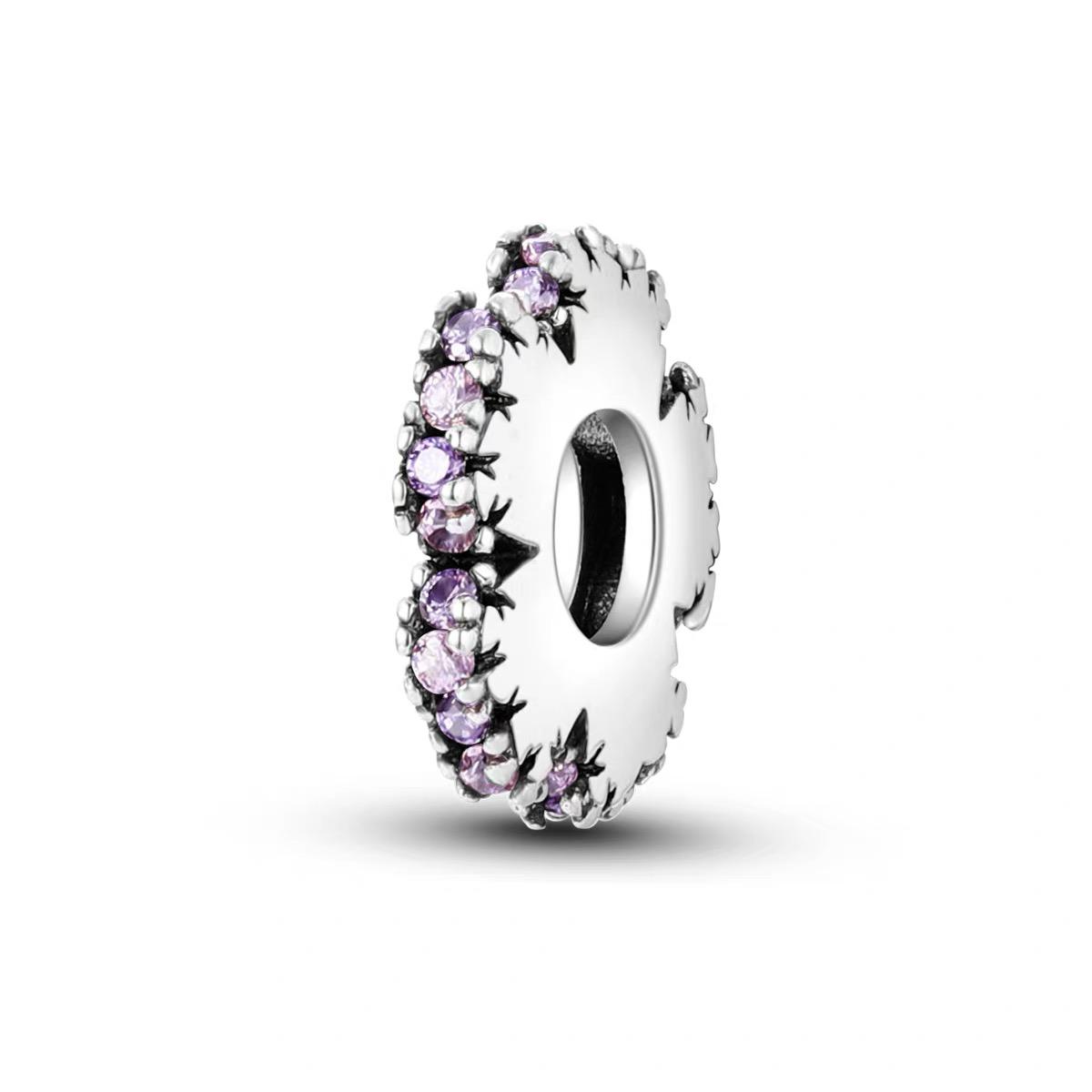 Lavender CZ Eternity Spacer Bead Charm